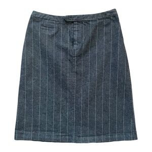 Docker’s Pin Stripe Jean MIDI Skirt Women’s Size 8.